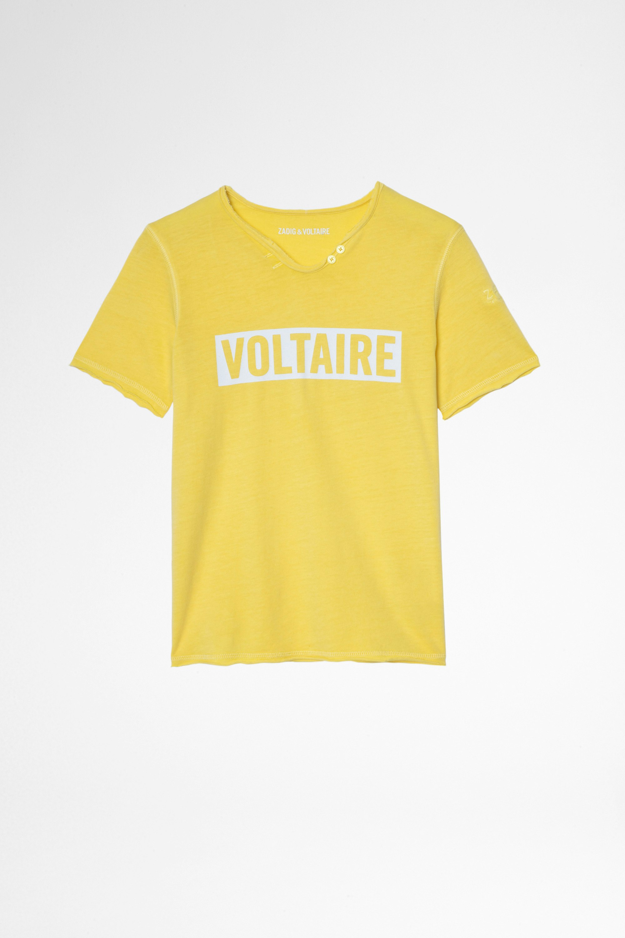 Kinder-T-Shirt Boxer Gelbes Kinder-T-Shirt aus Baumwolle