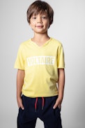 Boxer Children's T-Shirt - Children's cotton t-shirt in yellow