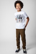 Kita Children’s T-shirt - Children’s white cotton short-sleeve T-shirt with print