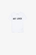 T-shirt Boxer Enfant - T-shirt en jersey coton à manches courtes orné d'une inscription "Art Lover" enfant
