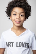 T-shirt Boxer Enfant - T-shirt en jersey coton à manches courtes orné d'une inscription "Art Lover" enfant