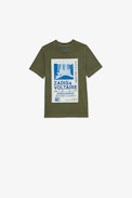 Kita Boxo Kids' T-shirt - Kids’ short-sleeve T-shirt in green cotton jersey with print