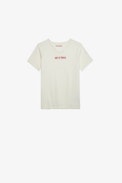 Boxer Boys’ T-Shirt - Boys’ beige short-sleeved cotton jersey T-shirt with “Art is Truth” slogan.