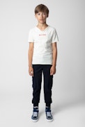 Boxer Boys’ T-Shirt - Boys’ beige short-sleeved cotton jersey T-shirt with “Art is Truth” slogan.