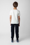 Boxer Boys’ T-Shirt - Boys’ beige short-sleeved cotton jersey T-shirt with “Art is Truth” slogan.