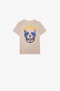 Kita Boys’ T-Shirt - Boys' cotton t-shirt with Zadig&Voltaire logo on front and skull print on back.