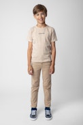 Kita Boys’ T-Shirt - Boys' cotton t-shirt with Zadig&Voltaire logo on front and skull print on back.