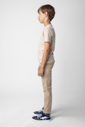 Kita Boys’ T-Shirt - Boys' cotton t-shirt with Zadig&Voltaire logo on front and skull print on back.