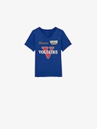 Boxer Boys’ T-shirt - Boys’ blue short-sleeved cotton jersey T-shirt with illustrations and embroidery.
