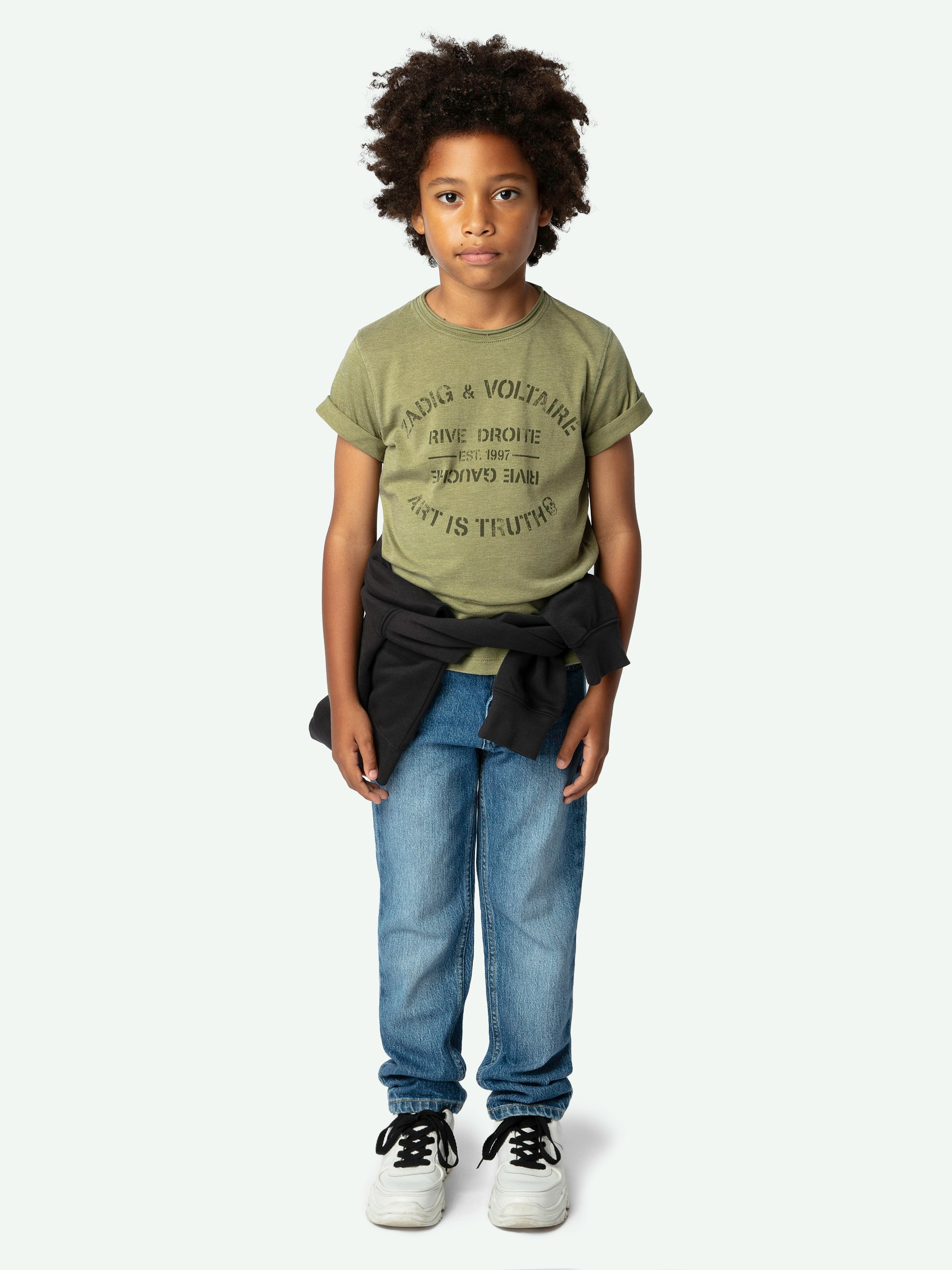 Boys' Toby Insignia T-shirt - Boys' khaki T-shirt with insignia print.