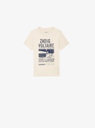 Camiseta Kita Niño - Camiseta de punto de algodón marrón con una ilustración.
