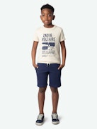 Camiseta Kita Niño - Camiseta de punto de algodón marrón con una ilustración.
