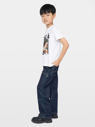 Kita Boy's T-shirt - Short-sleeved t-shirt, round neck, printed photo with flocked "Rock'n'Roll" inscription on the front.