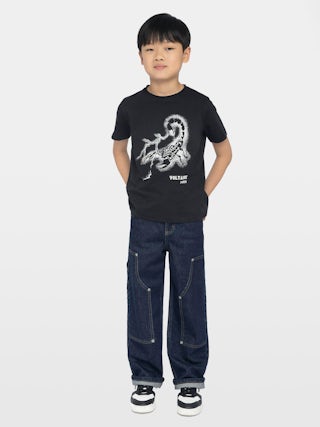 Toby Boy's T-shirt - Short-sleeved t-shirt, round neck with rolled edges, front print.