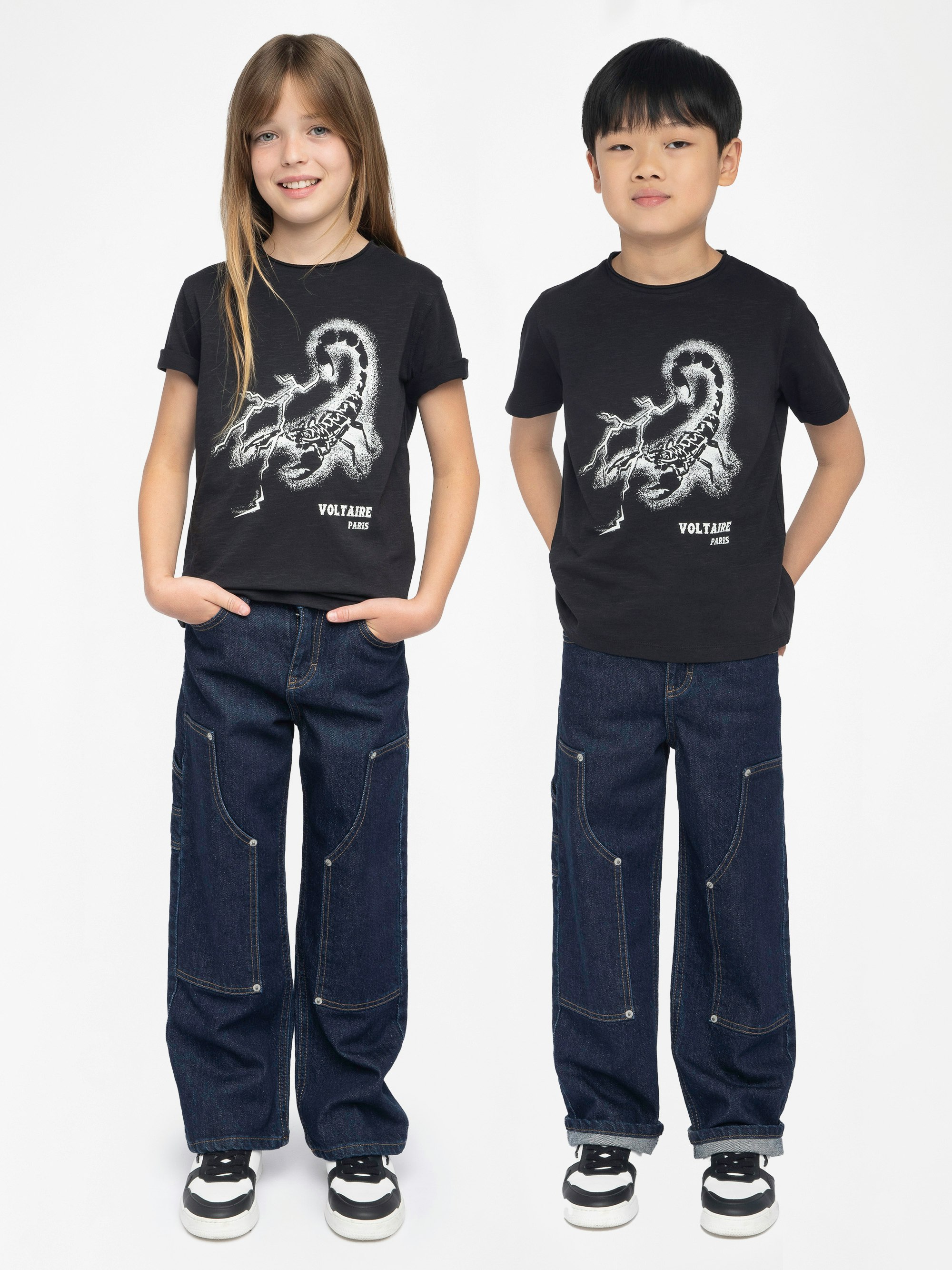 Toby Boy's T-shirt - Short-sleeved t-shirt, round neck with rolled edges, front print.