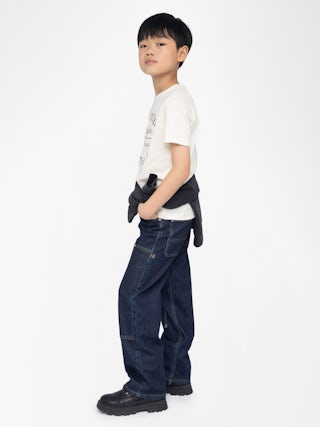 Toby Boy's T-shirt - Short-sleeved t-shirt, round neck with rolled edges, print on the front.