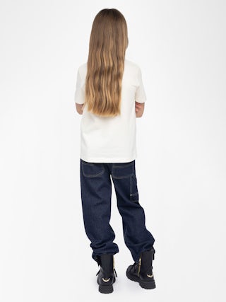 Toby Boy's T-shirt - Short-sleeved t-shirt, round neck with rolled edges, print on the front.