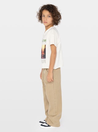 Henley T-shirt Boxo Boy - Short-sleeve Henley T-shirt with photo print and embroidered patches.