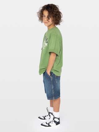 T-shirt Jon Voltaire Boy - Crew-neck short-sleeve T-shirt with front print, back print with studs, and chest print.