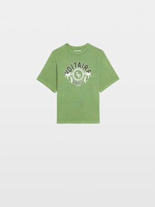 T-shirt Jon Voltaire Boy - Crew-neck short-sleeve T-shirt with front print, back print with studs, and chest print.