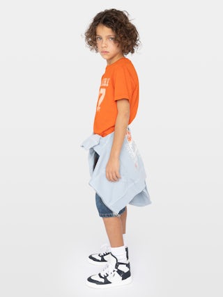 T-shirt Kitac Boy - Crew-neck T-shirt with short sleeves and front print.