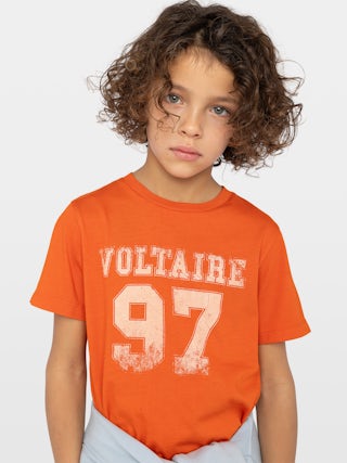 T-shirt Kitac Boy - Crew-neck T-shirt with short sleeves and front print.