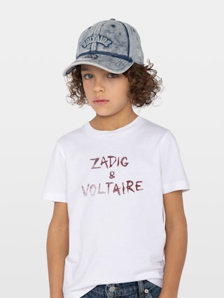 T-shirt Kita Boy - Crew neck T-shirt with short sleeves and front logo print.