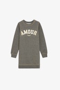 Bella Kids’ Dress - Children’s grey marl cotton fleece dress
