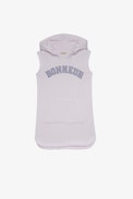 Bliss Kids' Dress - Kids’ sleeveless hoodie dress with “Bonheur” slogan in rhinestones