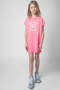 Lucile Kids' Dress - Kids' cotton jersey dress featuring the brand insignia on the front