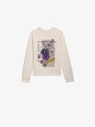 Sweatshirt Upper Fille - Sweatshirt fille en coton molletonné écru orné d'un motif Concert.