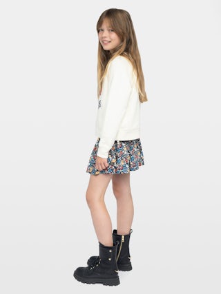 Upper Girl's Sweatshirt - Fleece sweatshirt with "Zadig&Voltaire" logo, raglan sleeves, front print.