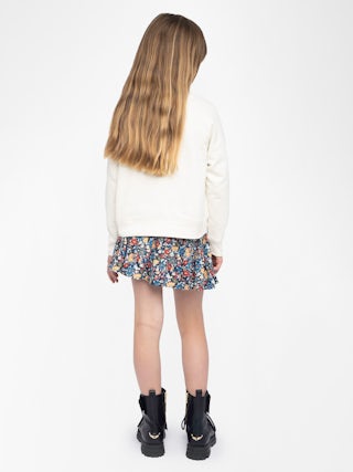 Upper Girl's Sweatshirt - Fleece sweatshirt with "Zadig&Voltaire" logo, raglan sleeves, front print.