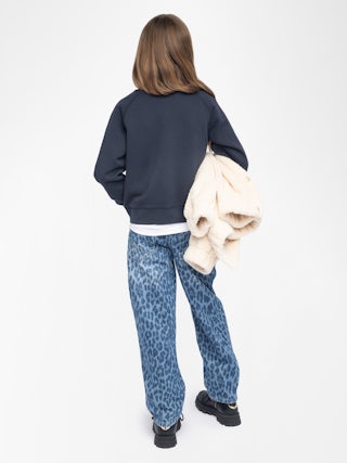 Upper Girl's Sweatshirt - Fleece sweatshirt with "Zadig&Voltaire" logo, raglan sleeves, front print.