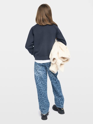 Upper Girl's Sweatshirt - Fleece sweatshirt with "Zadig&Voltaire" logo, raglan sleeves, front print.