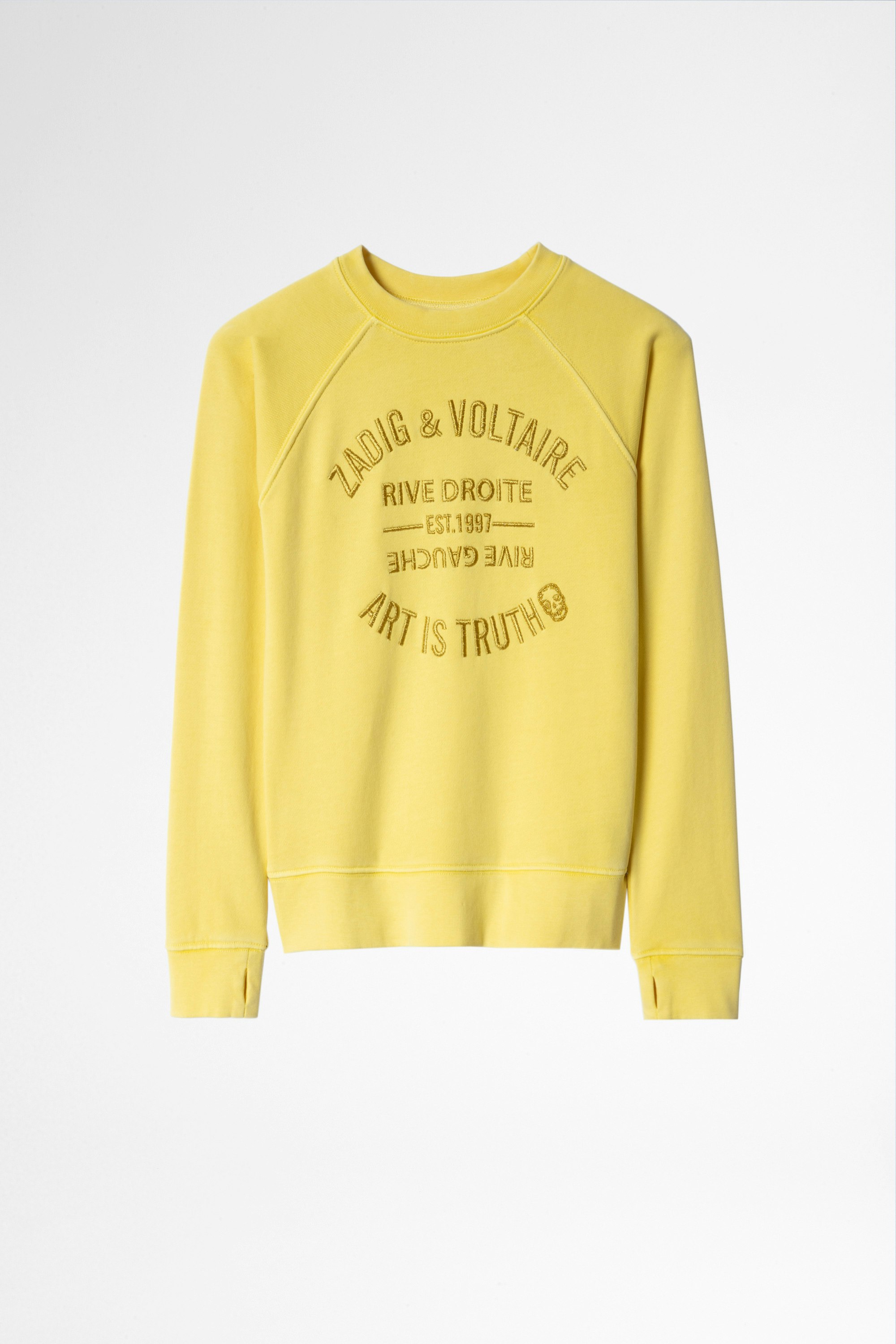 Kinder-Sweatshirt Fame Gelbes Kinder-Sweatshirt aus Baumwolle