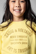 Fame Children's Sweatshirt - Children's cotton sweatshirt in yellow