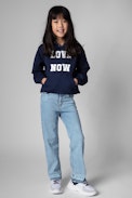 Justin Children's Sweatshirt - Children's cotton sweatshirt in blue
