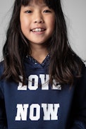 Justin Children's Sweatshirt - Children's cotton sweatshirt in blue