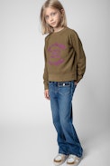 Upper Children’s Sweatshirt - Children’s khaki sweatshirt with insignia