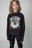 Upper Children’s Sweatshirt - Children’s black cotton sweatshirt