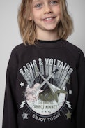 Upper Children’s Sweatshirt - Children’s black cotton sweatshirt