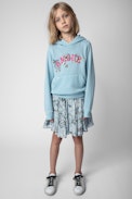 Felpa Spencer Junior  - Felpa con cappuccio in cotone azzurro - Junior