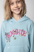 Felpa Spencer Junior  - Felpa con cappuccio in cotone azzurro - Junior