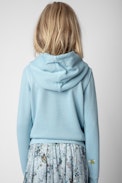 Felpa Spencer Junior  - Felpa con cappuccio in cotone azzurro - Junior