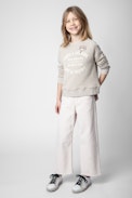 Felpa Upper Junior - Felpa in cotone grigio con stemma e patch ricamata - Junior
