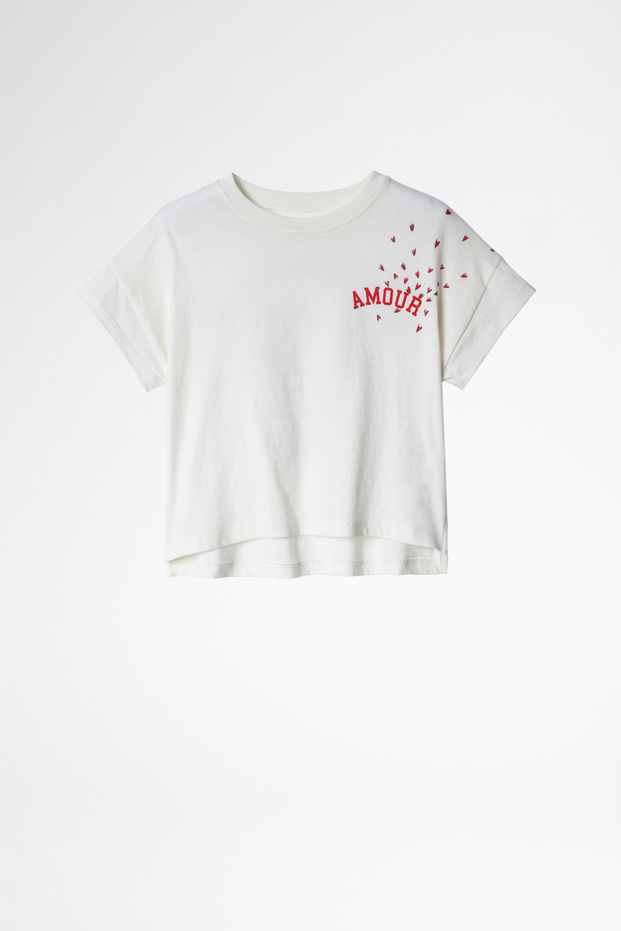 Camiseta Audrey Infantil Camiseta crema de algodón infantil