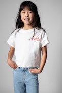 Audrey Children's T-Shirt - Children's cotton t-shirt in cream