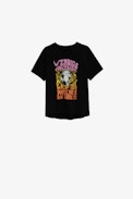 Portland Children’s T-shirt - Children’s black short-sleeve cotton T-shirt with signature print