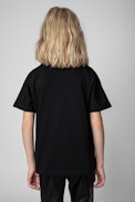 Portland Children’s T-shirt - Children’s black short-sleeve cotton T-shirt with signature print